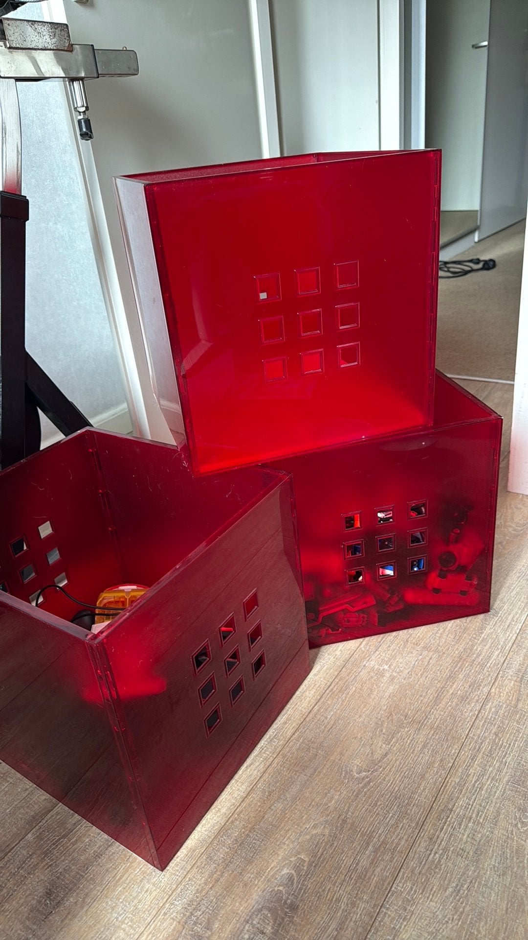 IKEA LEKMAN bakken rood voor KALLAX/EXPEDIT, Ophalen of Verzenden, Gebruikt, Rood, Kunststof