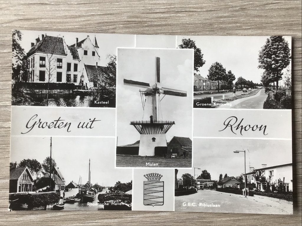Rhoon Groeten uit 1967 5 Luik, Ophalen of Verzenden, 1960 tot 1980, Gelopen, Zuid-Holland