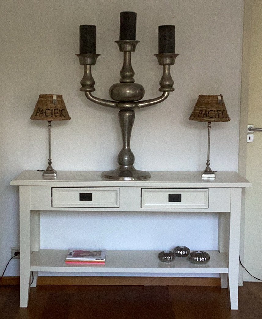 Side table creme landelijke stijl, Ophalen, Gebruikt, 100 tot 150 cm, Landelijk