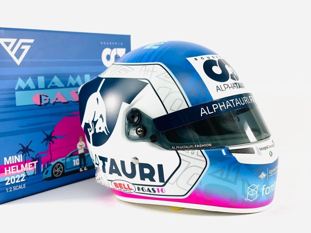 ✅ Pierre Gasly 1:2 helm Miami 2022 Alpha Tauri F1 Team, Ophalen of Verzenden, Nieuw, Formule 1