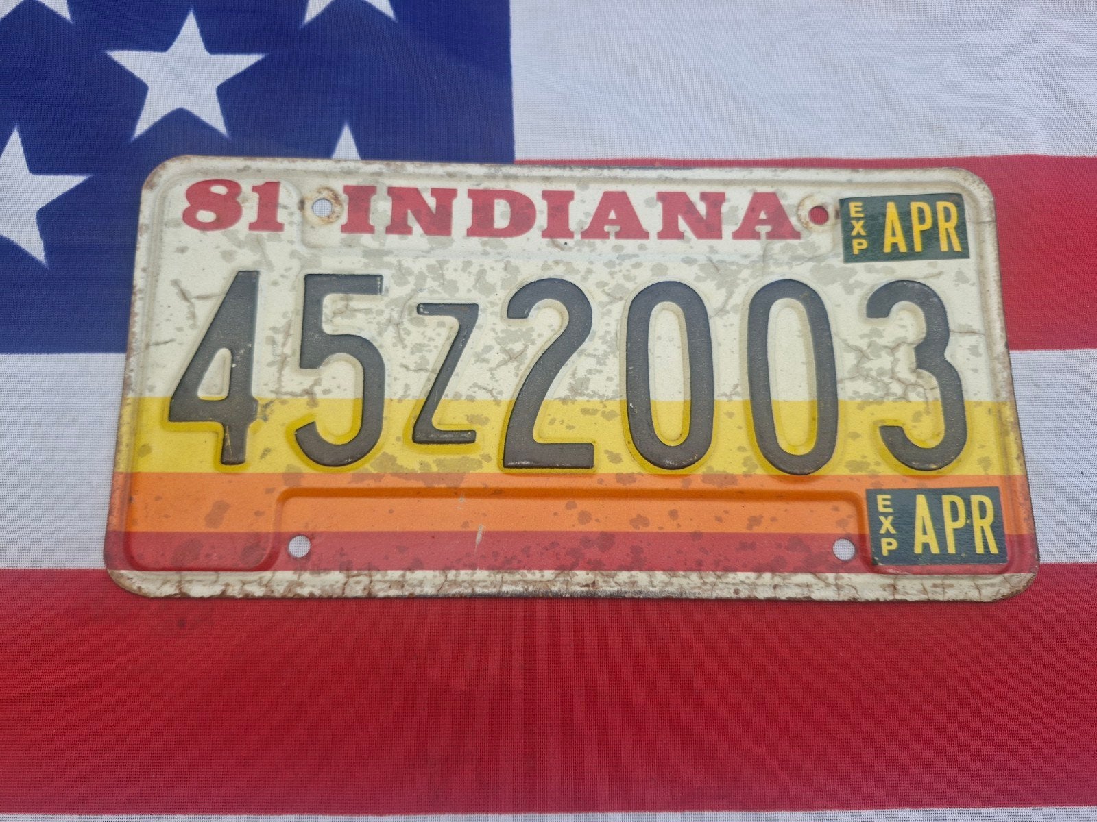 Kentekenplaat Indiana USA Nummerplaat nummerbord License VS, Verzenden, Gebruikt, Auto's