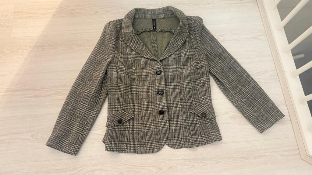 Marc Cain Jasje - Geruit - Maat 36 (S), Kleding | Dames, Ophalen of Verzenden, Zo goed als nieuw, Jasje, Maat 36 (S)