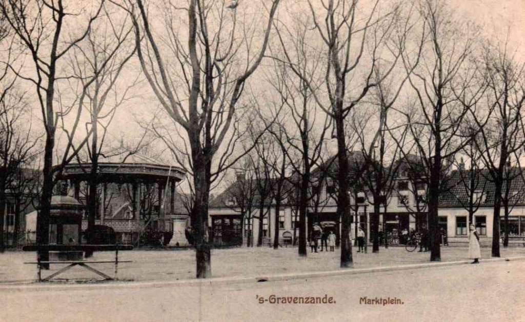 's Gravenzande  Marktplein, Verzamelen, Ansichtkaarten | Nederland, Verzenden, Voor 1920, Gelopen, Zuid-Holland