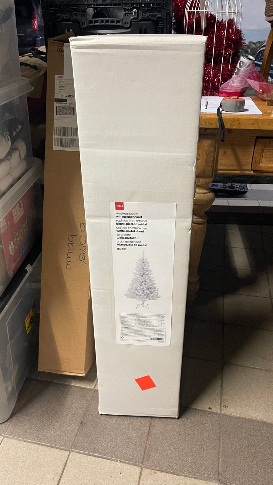 Kunstkerstboom wit 180 cm, Ophalen of Verzenden