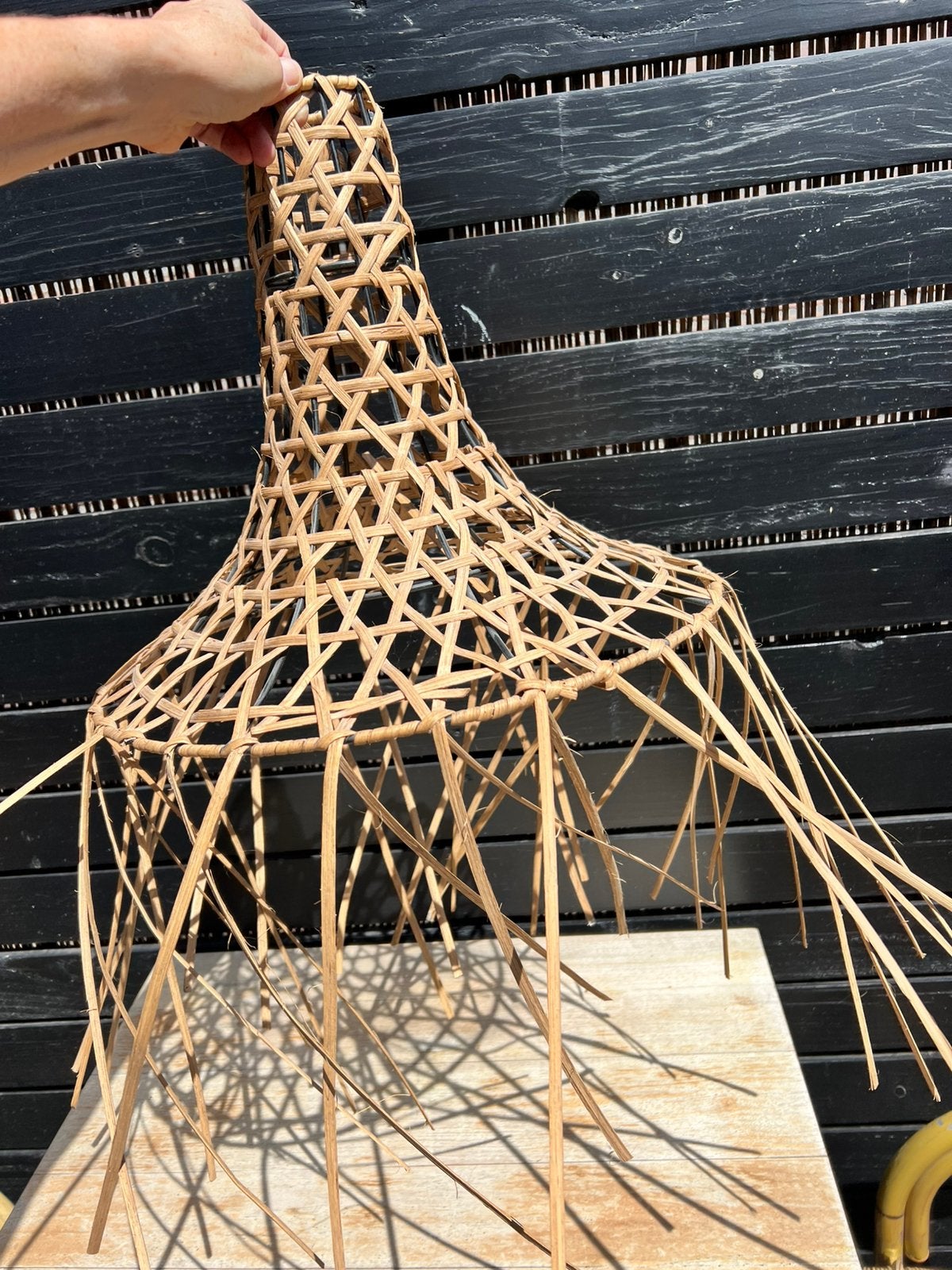 Rotan hanglamp, Ophalen, Gebruikt, Bruin, Natuurlijk materiaal