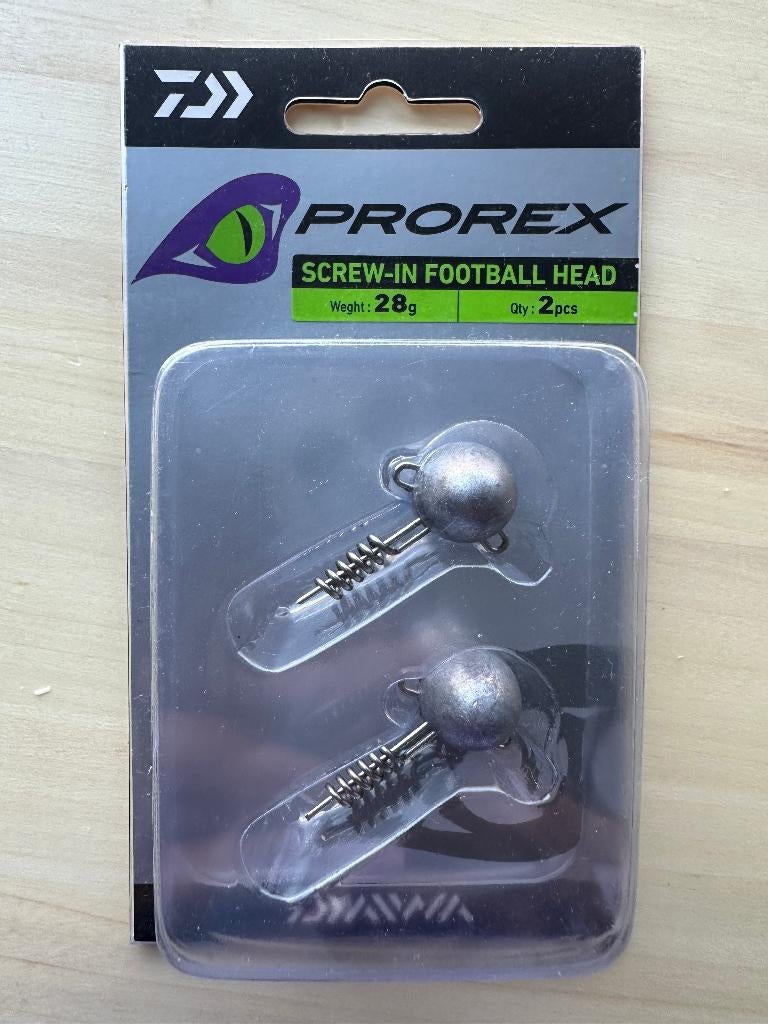 Nieuwe Daiwa Prorex Screw-In Football Head 28 g.      (49), Ophalen of Verzenden, Nieuw, Overige typen