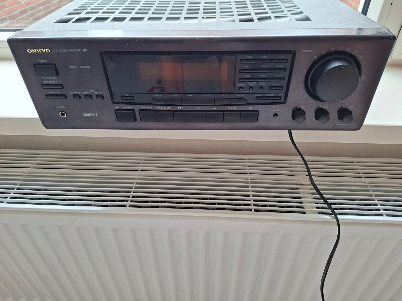 Onkyo TX-V940RDS A/V Tuner Versterker, Ophalen, Gebruikt, 120 watt of meer, Stereo