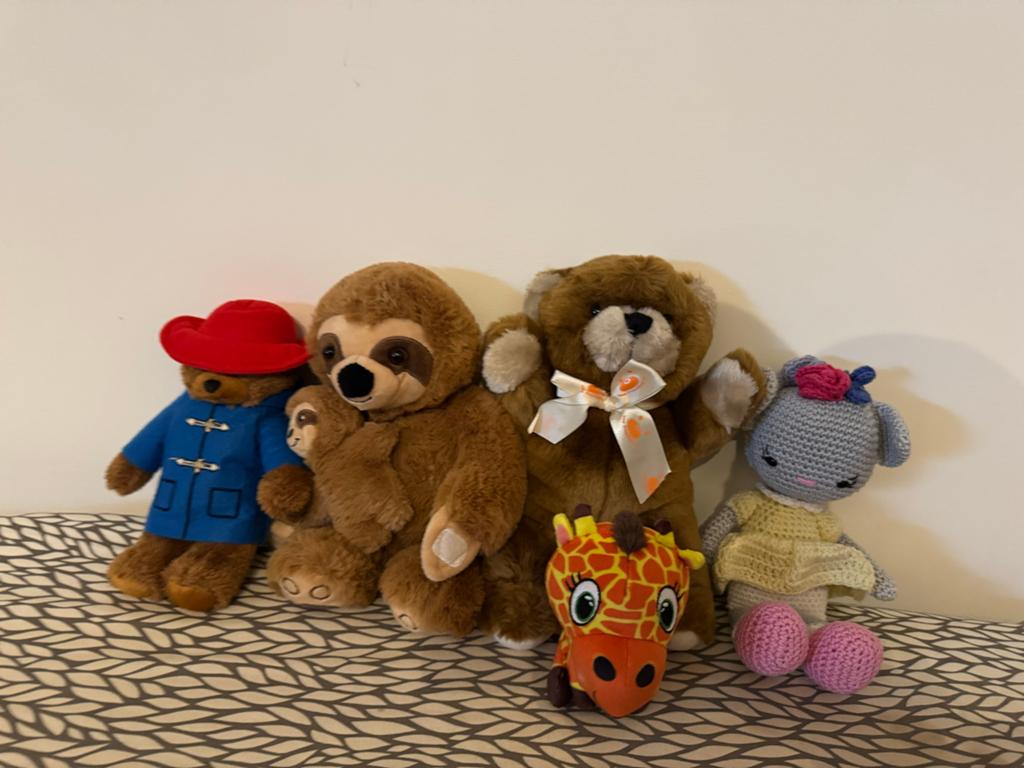 Diverse knuffels: Paddington, luiaard, beer, giraffe, olifan, Overige merken, Overige karakters, Beer, Ophalen of Verzenden
