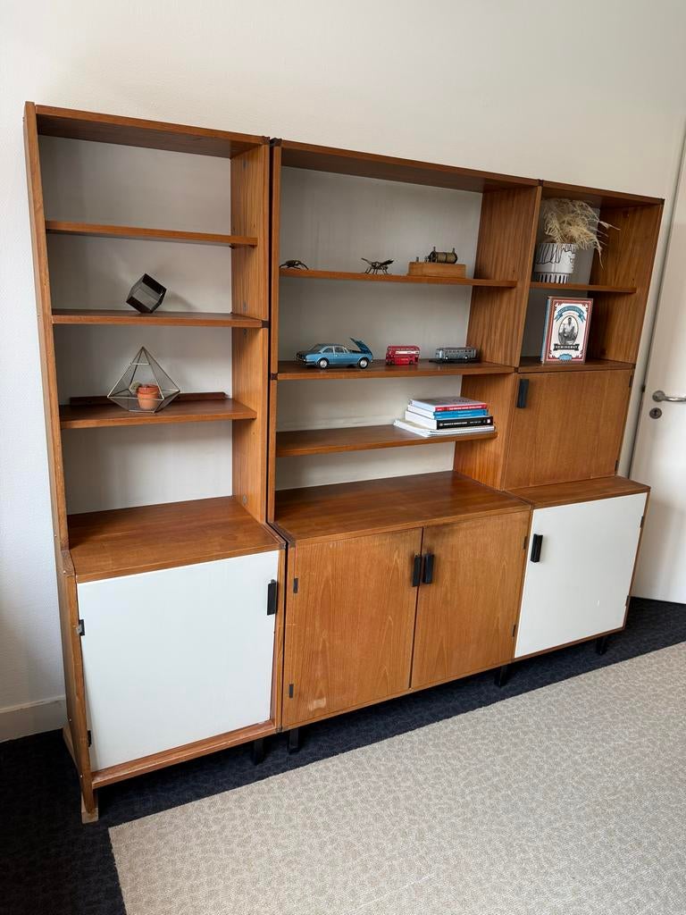 Pastoe vintage boekenkast/wandmeubel - Jaren '60 Design, Huis en Inrichting, Kasten | Wandmeubels, Ophalen, Gebruikt, 200 cm of meer