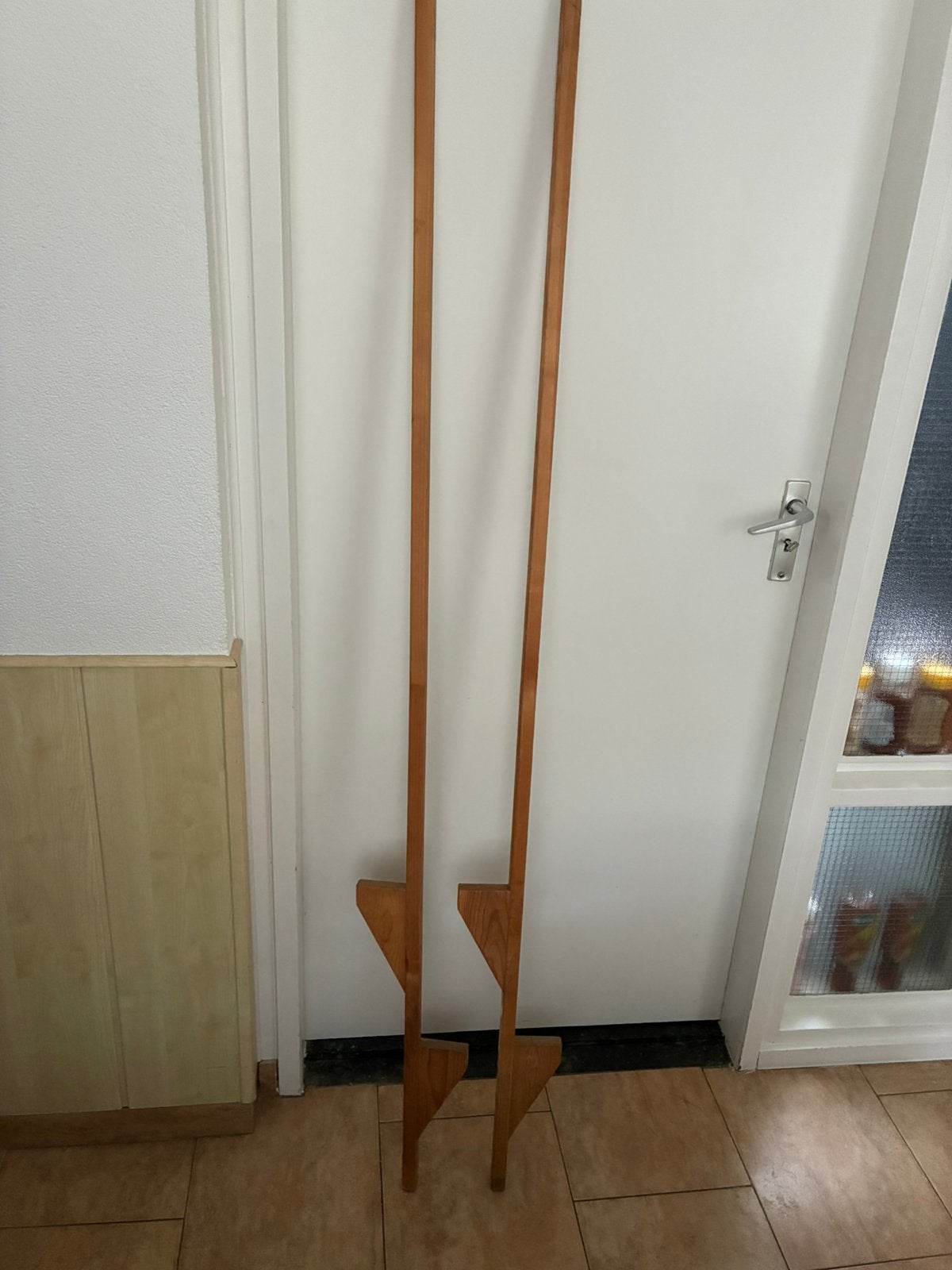Houten stelten 175 cm lang, Ophalen, Gebruikt