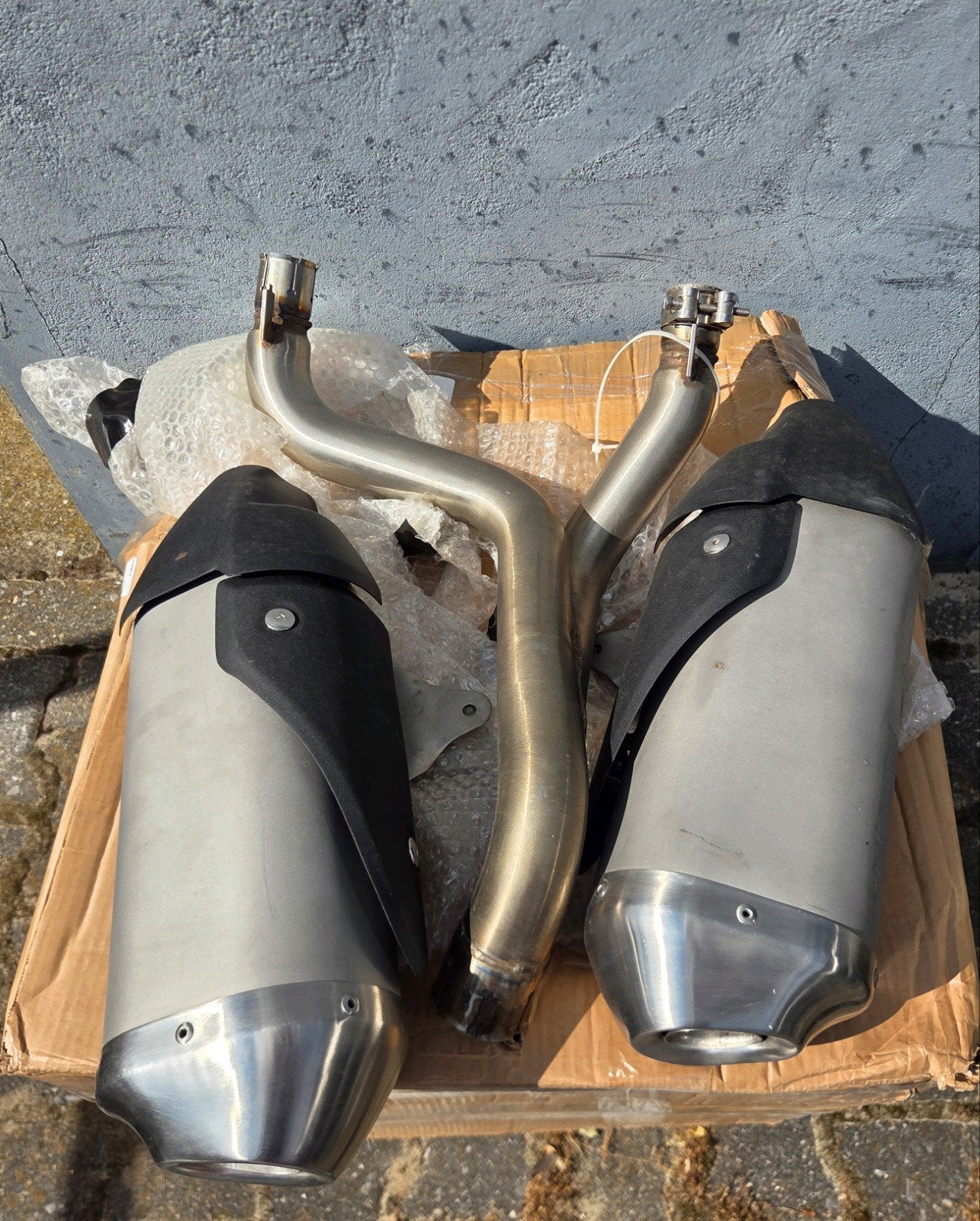Originele uitlaatset Triumph Speed Triple 1050, bj.2011-2017, Ophalen of Verzenden, Gebruikt