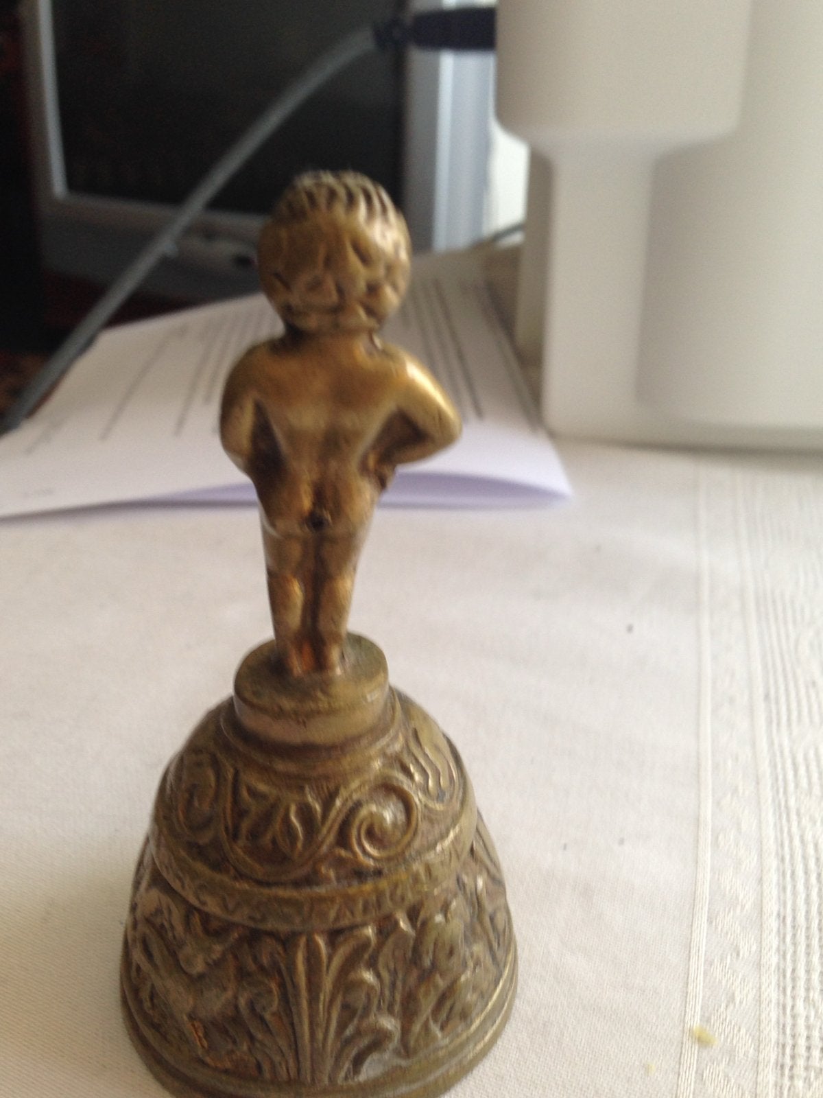 Vintage Manneken Pis bel - Souvenir Brussel, Ophalen of Verzenden