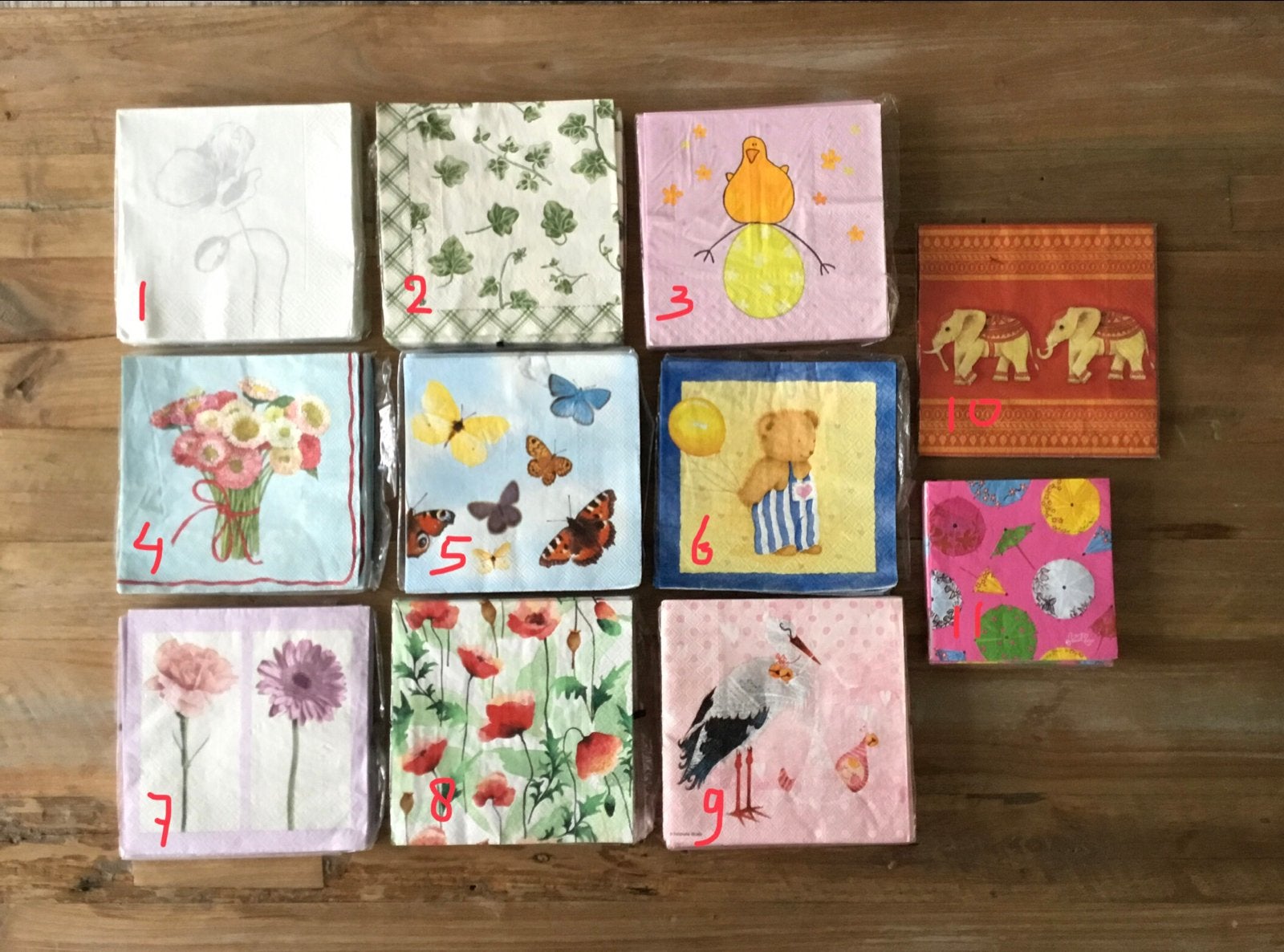Papieren servetten voor decoupage, ansichtkaarten of gebruik, Ophalen of Verzenden, Nieuw