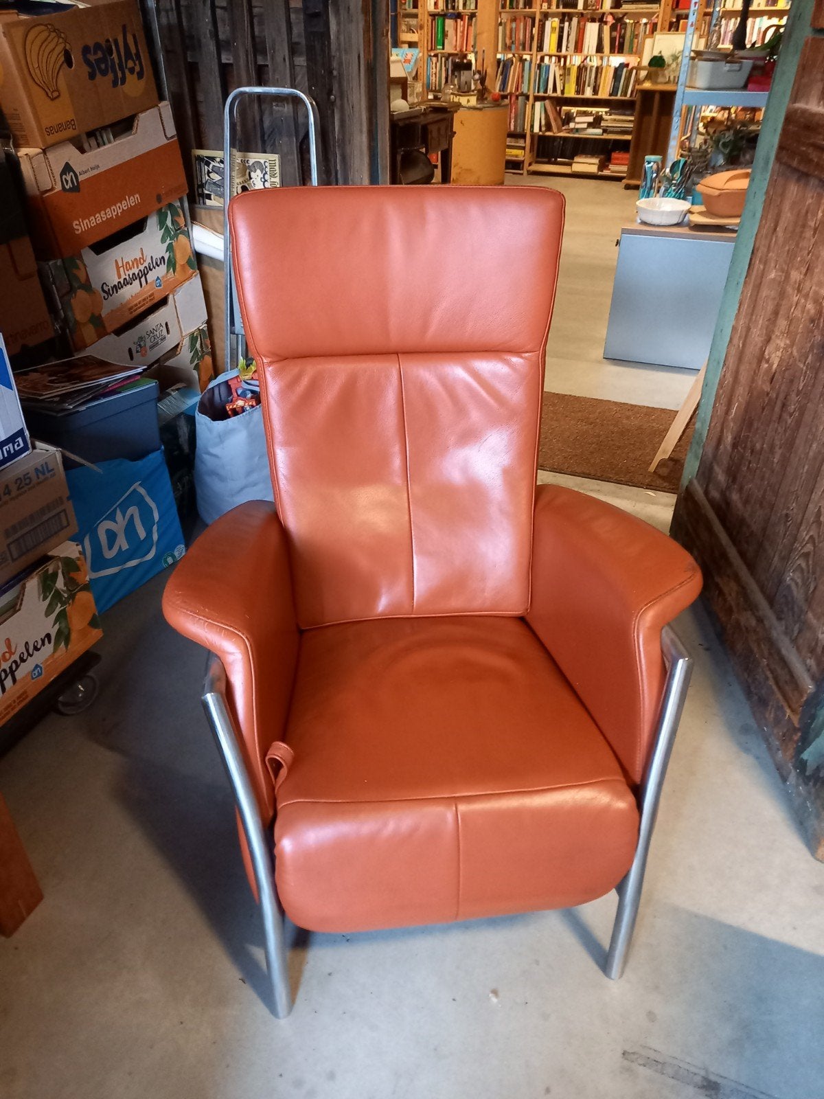 leren fauteuil verstelbaar, Ophalen, Gebruikt, 50 tot 75 cm, Leer
