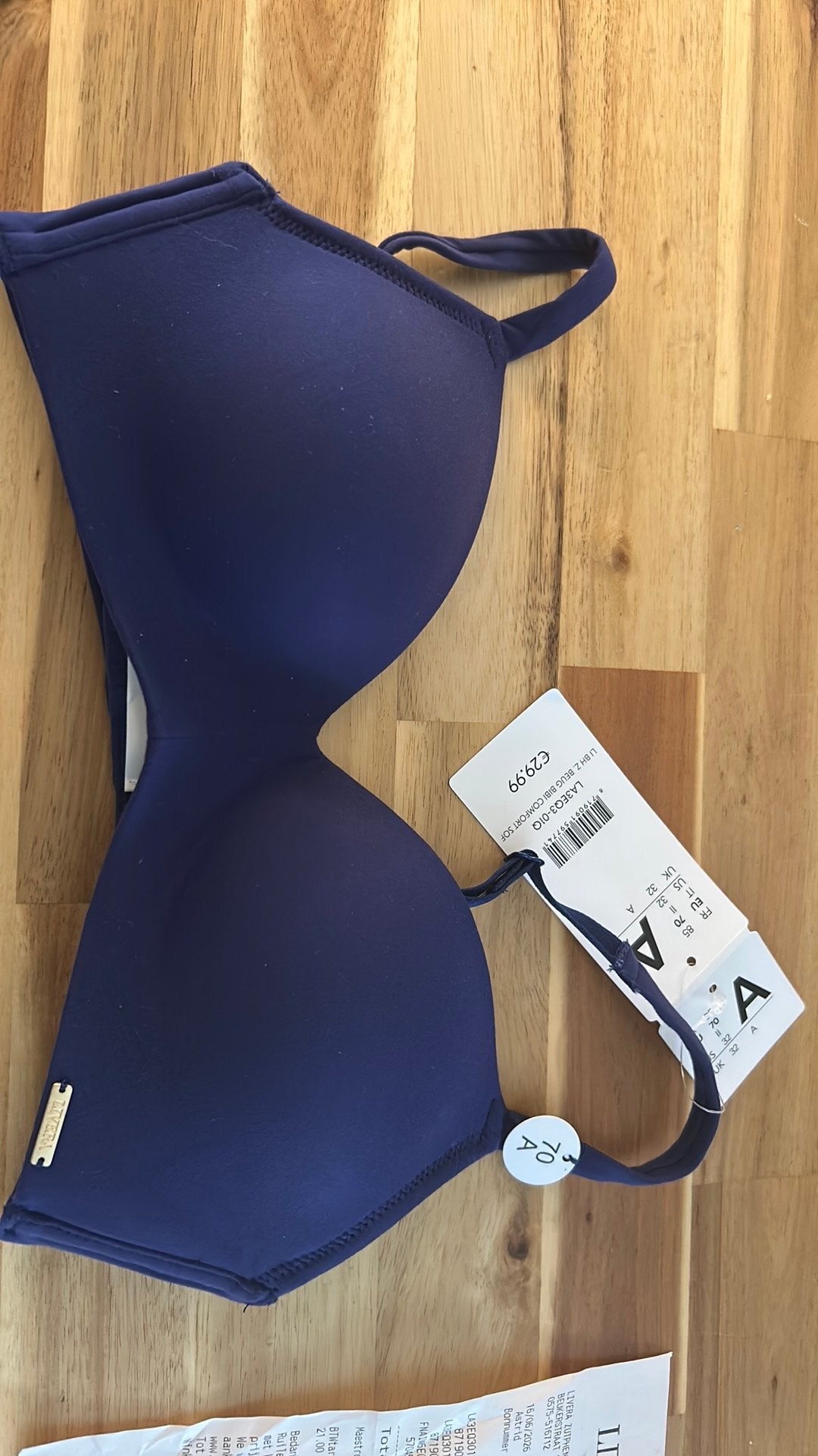 Livera bh 70A nieuw met label, Ophalen of Verzenden, Blauw, BH