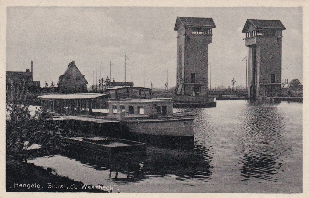 Hengelo, Boten, de Waarbeek., Verzenden, 1920 tot 1940, Ongelopen, Overijssel