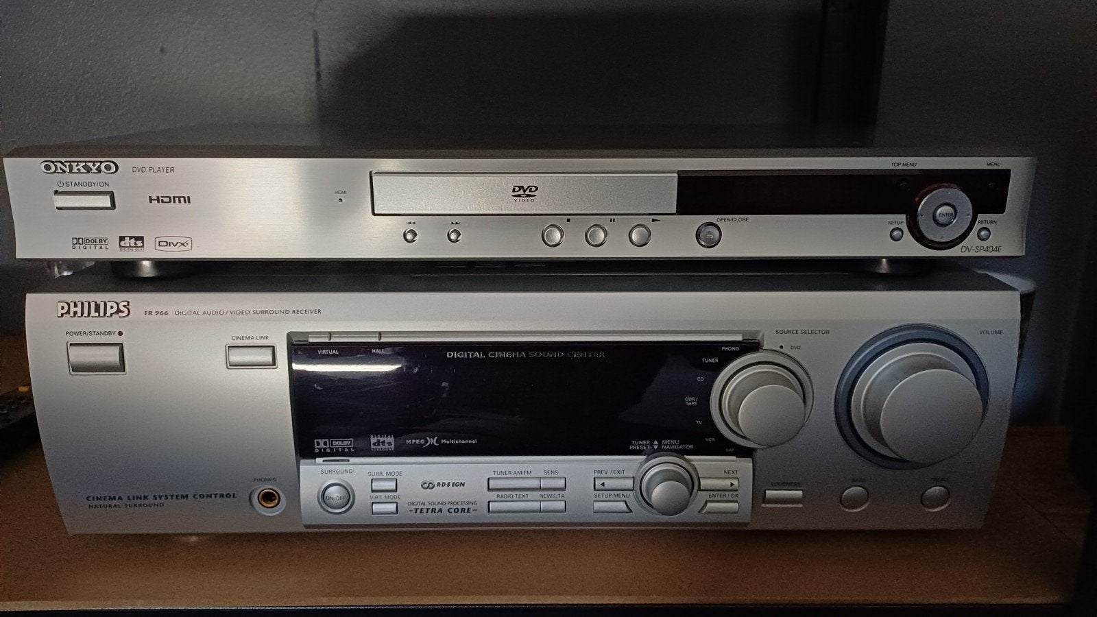 Philips FR 966 Receiver, Onkyo DV-SP404E & B&W V201 Speakers, Ophalen, Philips, Gebruikt, 60 tot 120 watt
