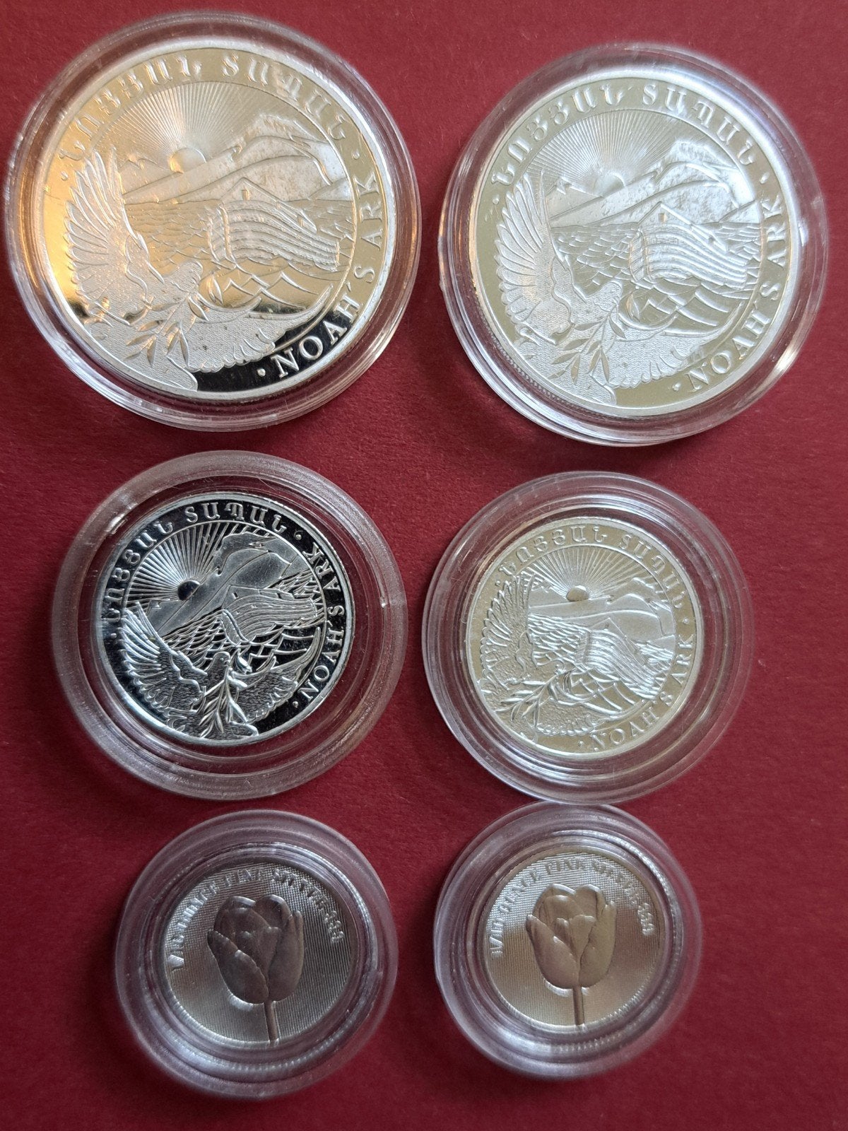 6 puur zilveren munten 1,7 ounces, Ophalen of Verzenden, Zilver