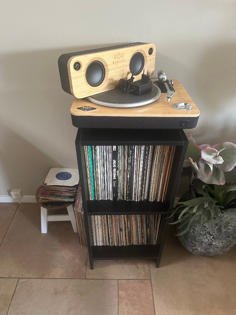 platenspeler, Bluetooth speaker inl lp's en singles, Zo goed als nieuw, USB-aansluiting, Platenspeler, Ophalen