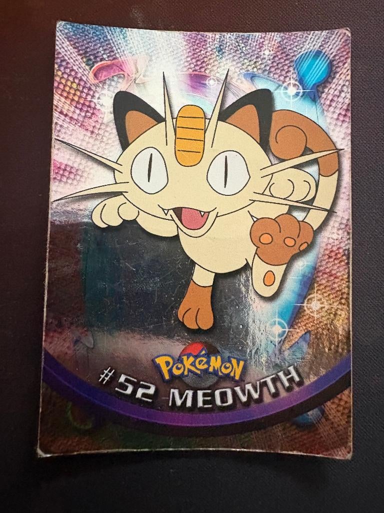 Meowth #52 Foil Blue logo, Ophalen of Verzenden, Gebruikt, Losse kaart, Foil