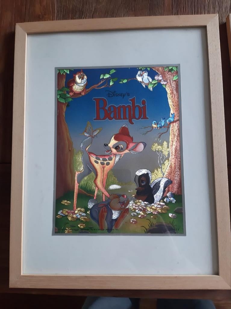 Disney Bambi, 101 Dalmatiërs, Lion King ingelijste prints, Ophalen of Verzenden