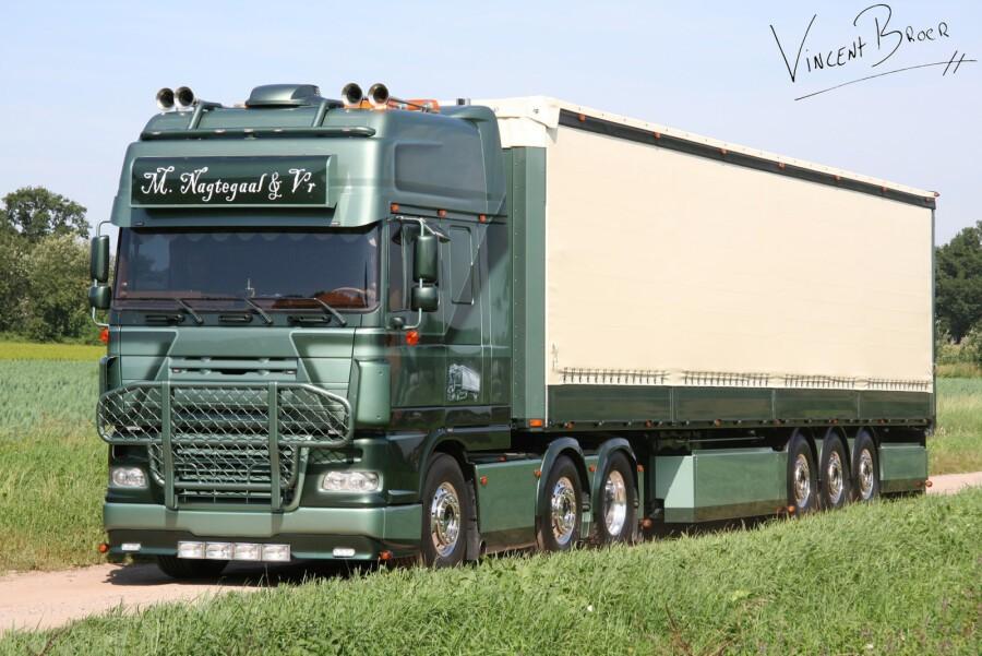 WSI DAF XF 95 SUPER SPACE CAB 6X2 SCHUIFZEILOPL NAGTEGAAL, Hobby en Vrije tijd, Modelauto's | 1:50, Ophalen of Verzenden, Nieuw