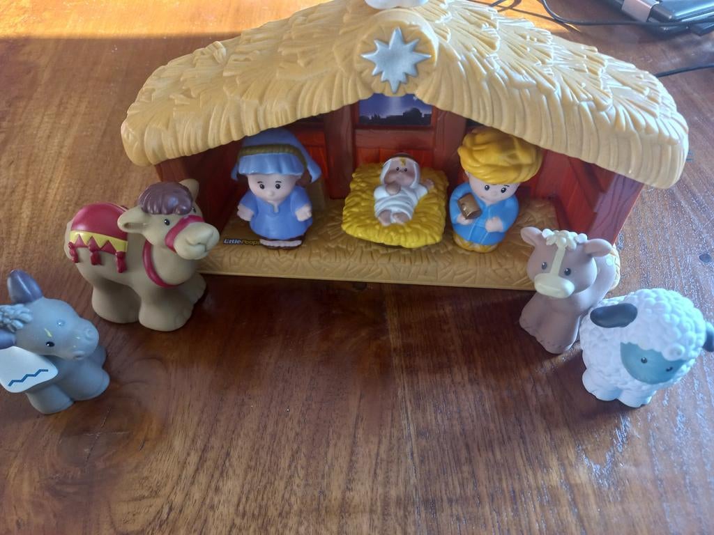 Fisher-Price Little People Kerststal met figuren, Ophalen of Verzenden, Gebruikt, Overige typen