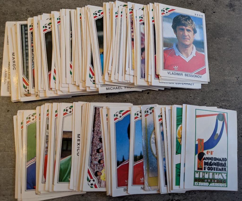 PANINI plaatjes voetbal stickers WK 86 MEXICO 202x, Verzenden, Zo goed als nieuw, Meerdere stickers