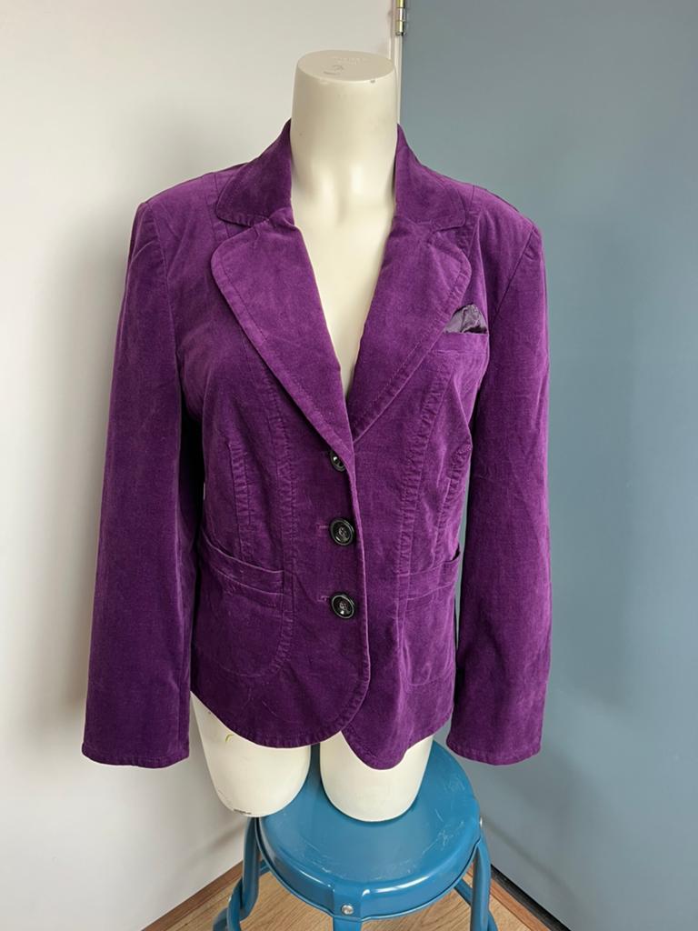 Gerry weber paars fluweel velvet jasje velours 42, Kleding | Dames, Paars, Maat 42/44 (L), Nieuw, Ophalen of Verzenden