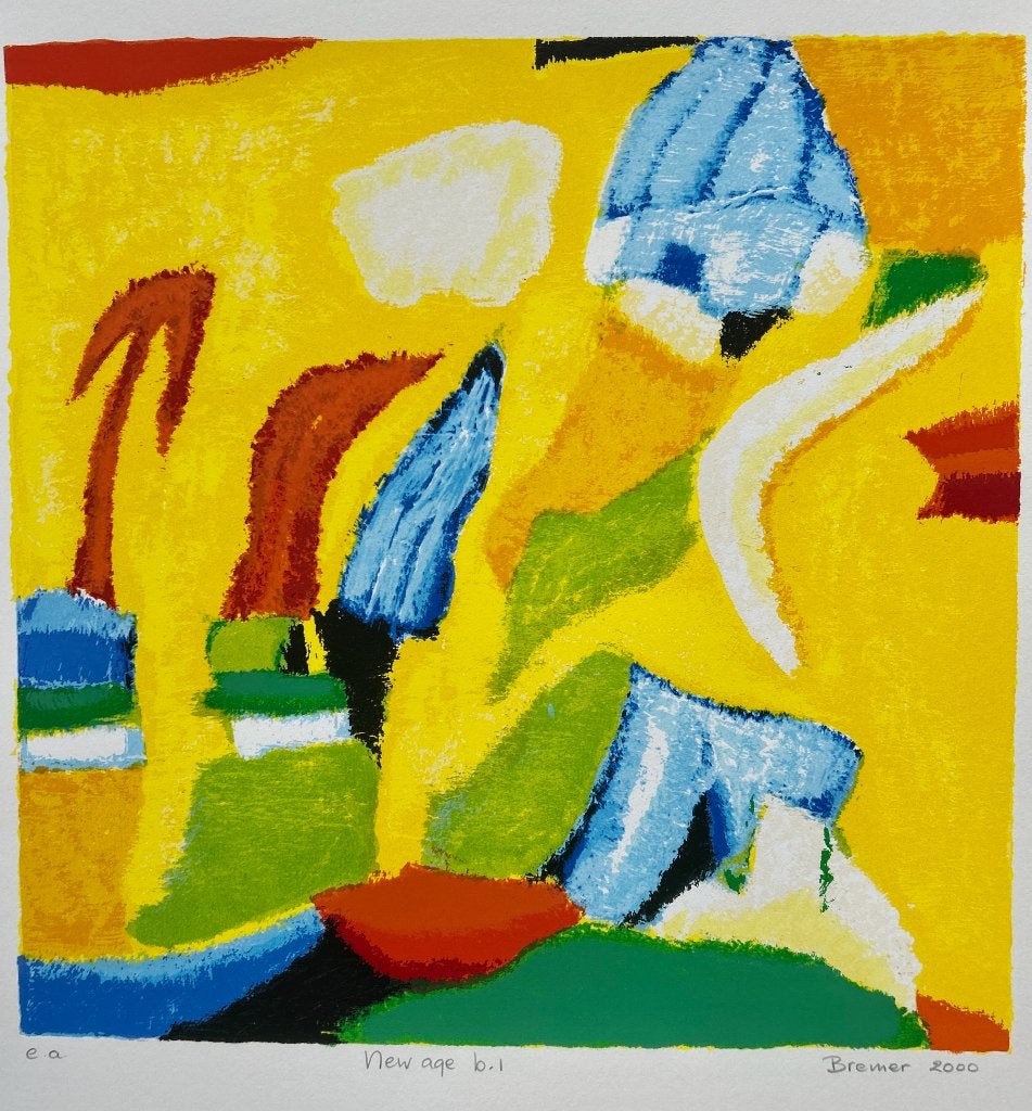 Zeefdruk Saskia Bremer - New age b.1  ZOMEROPRUIMING, Antiek en Kunst, Kunst | Litho's en Zeefdrukken, Verzenden