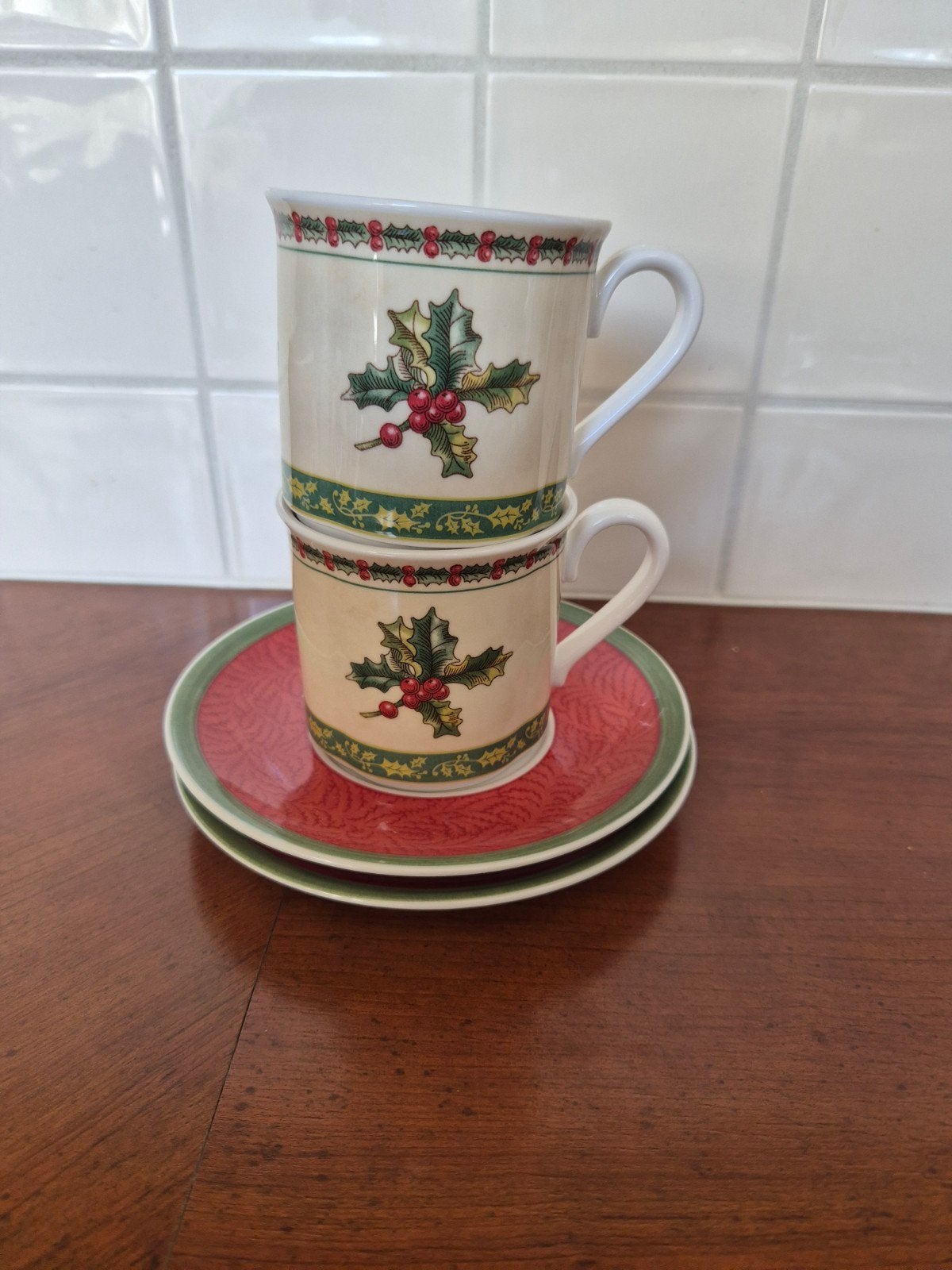 Villeroy & Boch Festive Memories Kopjes en Schotels, Huis en Inrichting, Ophalen, Klassiek, Villeroy & Boch, Zo goed als nieuw