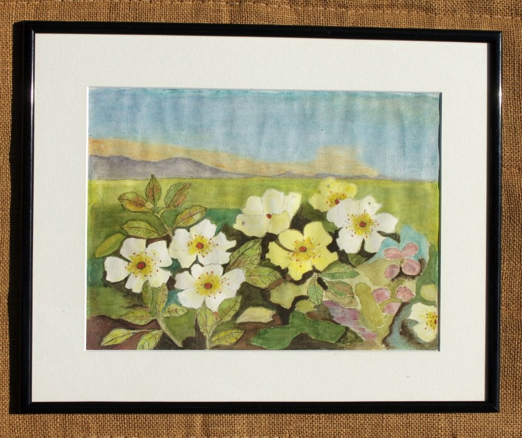 Schilderij aquarel  -Bloemen -  Stilleven   3, Antiek en Kunst, Acrylverf, Stilleven, Handgeschilderd, Papier/karton