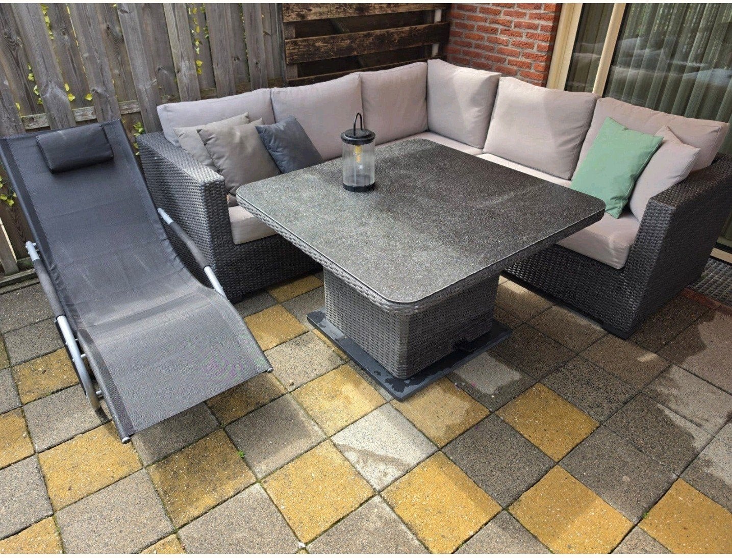 Complete tuinset met Siena Garden ligstoel, Ophalen, 5 zitplaatsen, Gebruikt, Bank