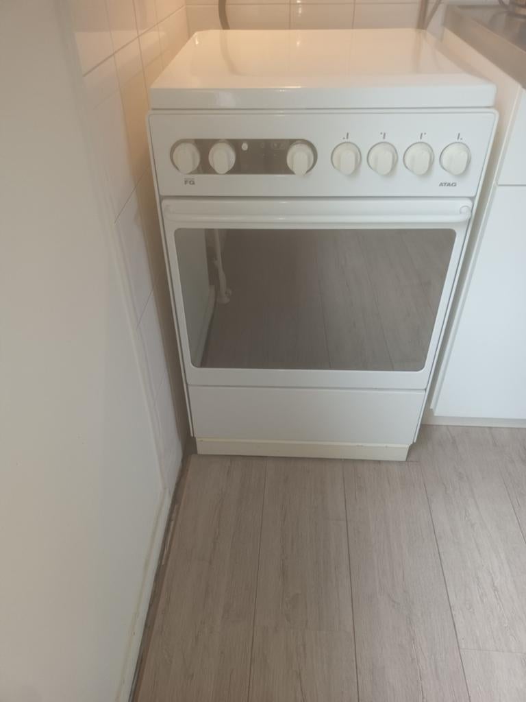 ATAG Vrijstaand Gasfornuis met Oven - Wit, Ophalen, Gebruikt, 4 kookzones, Gas