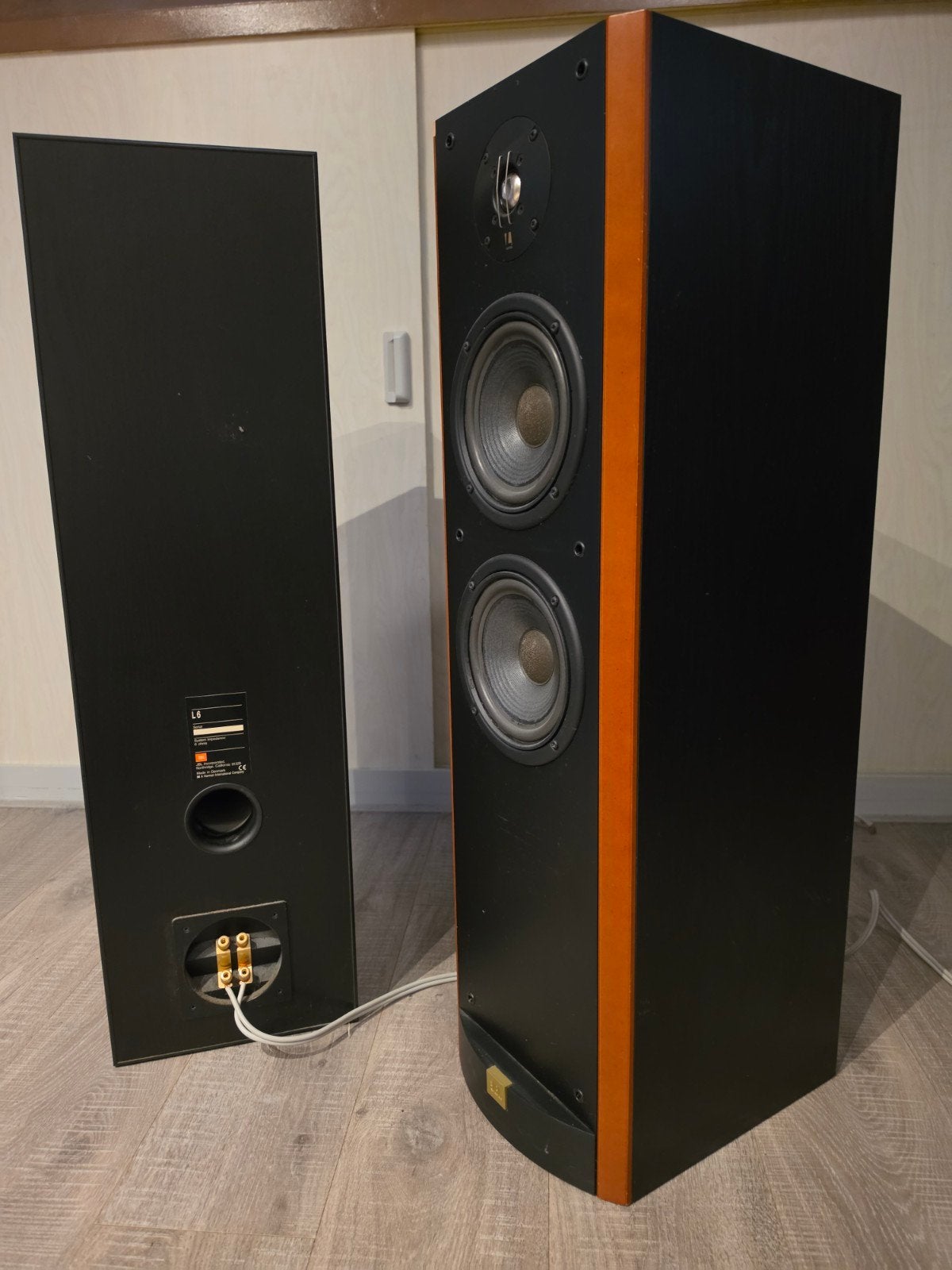 JBL L6 Vloerstaande Luidsprekers - Zwart/Oranje, Ophalen, Vloerstaande luidspreker, Gebruikt, Basreflex