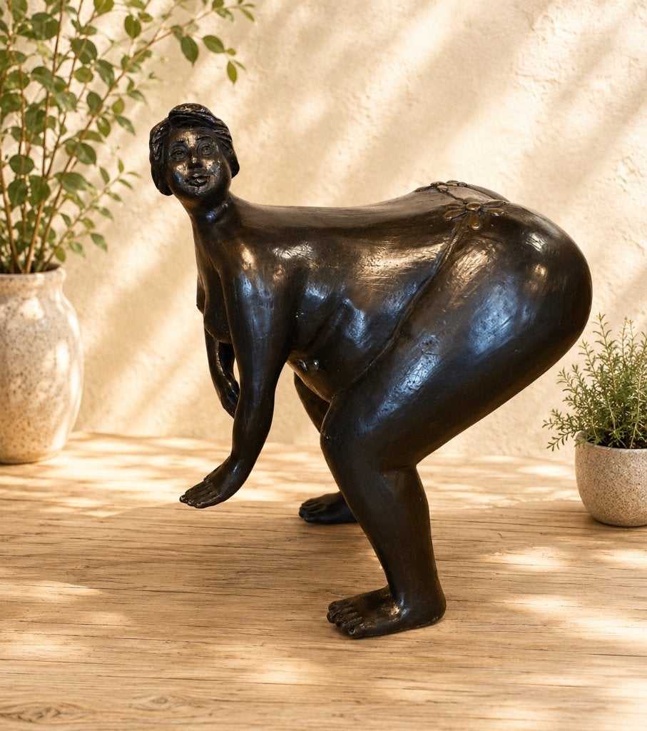 DIKKE DAMES / BRONZEN BEELDEN / 2 modellen, Antiek en Kunst, Ophalen of Verzenden, Brons, Beeld