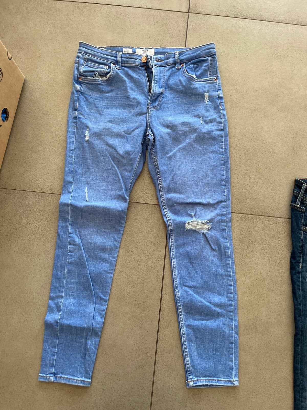 Bershka Skinny Mid Rise Jeans - Maat 40, Ophalen of Verzenden, Gedragen, Blauw, W30 - W32 (confectie 38/40)