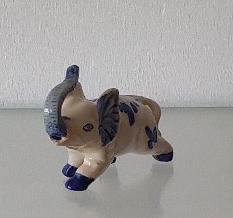 olifant beeldje delftblauw Holland porselein, volgnr 59, Ophalen of Verzenden