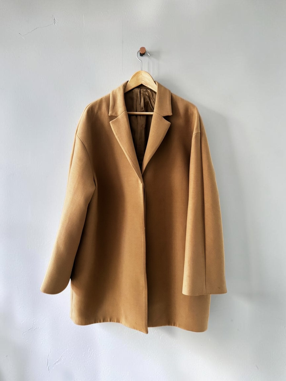 COS camel beige lichtbruin blazer jas wol maat 44 XXL, Ophalen of Verzenden, Zo goed als nieuw, Maat 42/44 (L), Beige