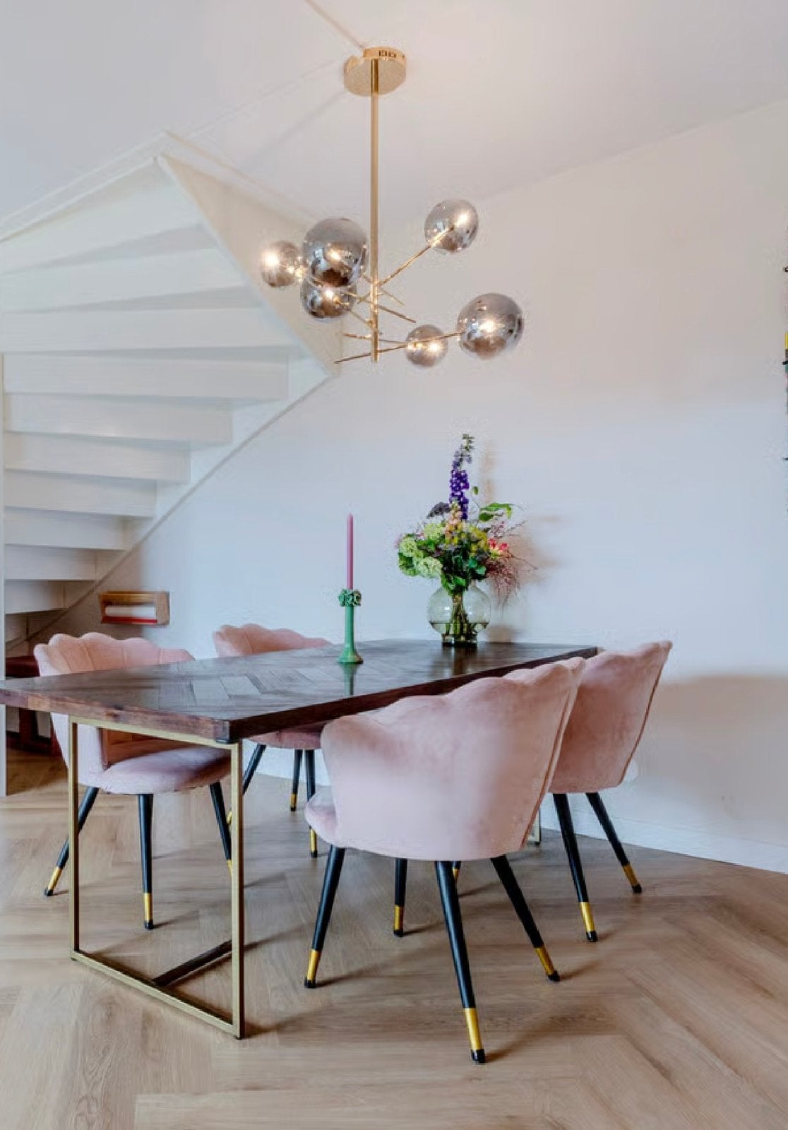 Hanglamp met lichtbollen, Ophalen, Zo goed als nieuw, Glas, Modern