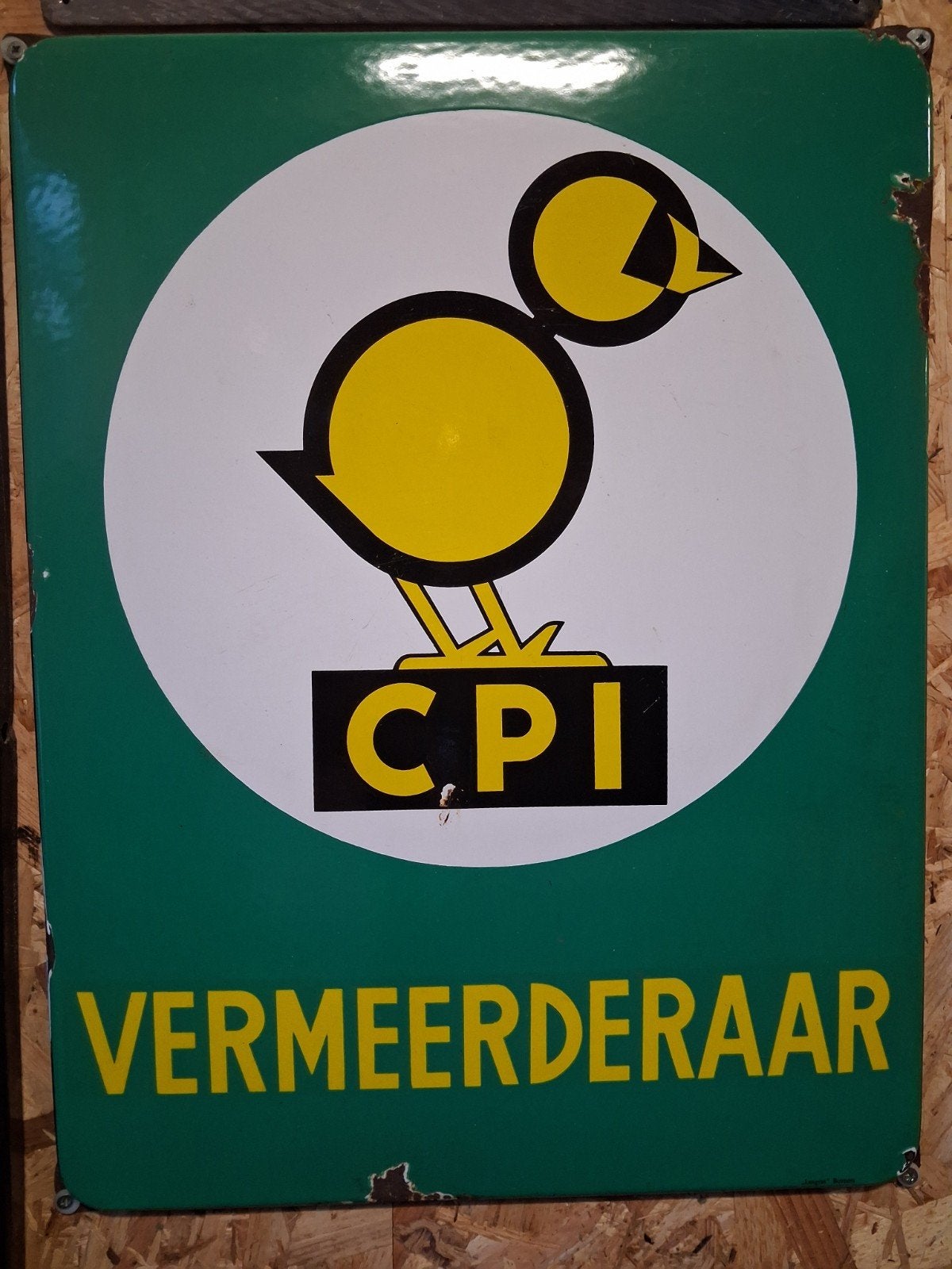 Oud emaille reclamebord, Ophalen of Verzenden