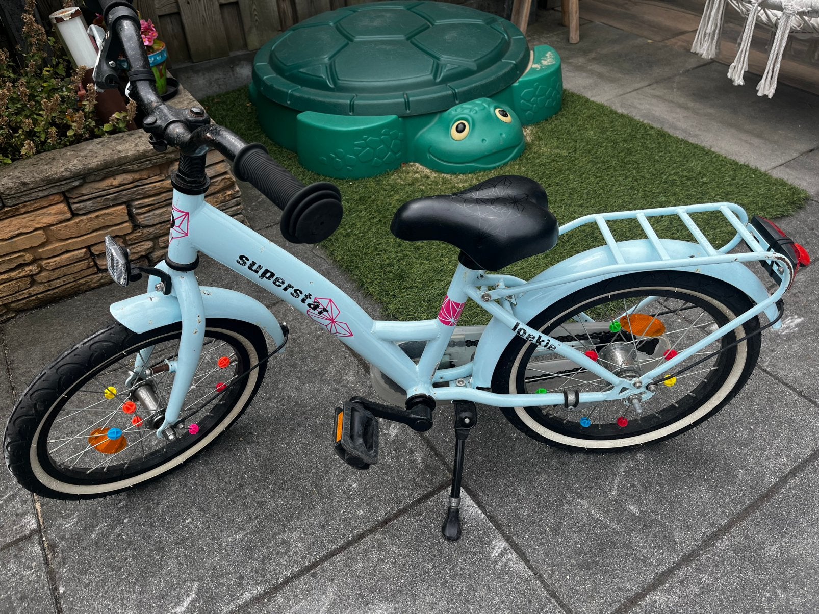 16inch gebruikte kinderfiets, Fietsen en Brommers, Fietsen | Meisjes, Ophalen, Gebruikt, Terugtraprem, 16 inch