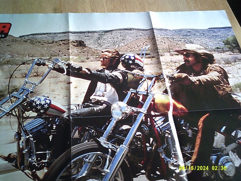 Easy Rider Poster - Dennis Hopper & Peter Fonda, Verzamelen, Rechthoekig Liggend, Nieuw, Ophalen of Verzenden, A1 t/m A3
