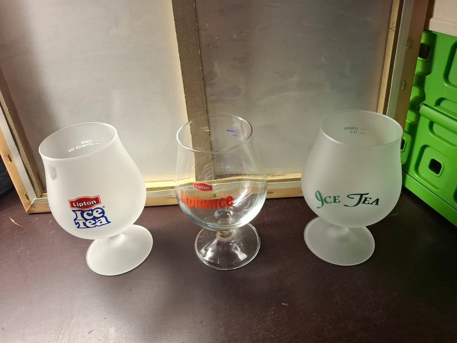 Lipton Ice Tea glazen - 3 stuks, Glas of Glazen, Ophalen of Verzenden, Overige stijlen, Glas