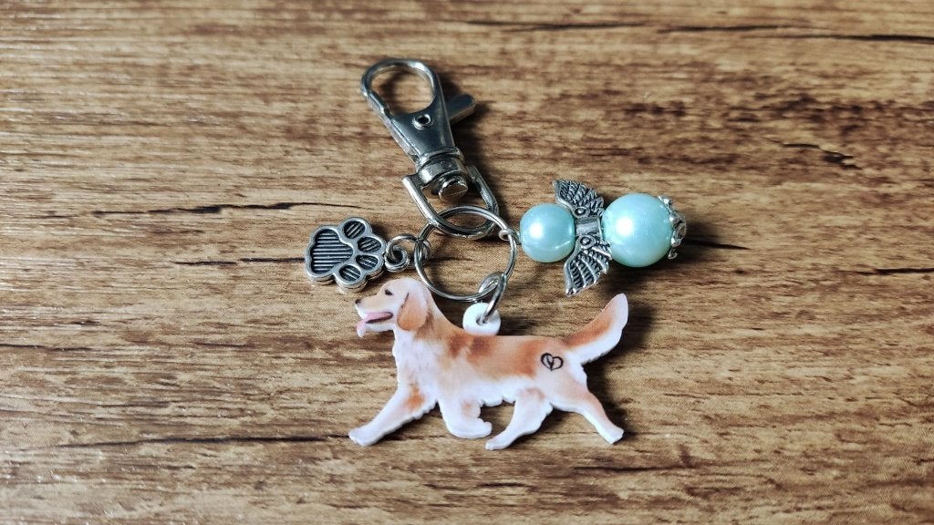 Tas/Sleutelhanger Vlinderhondje Papillon met beschermengel, Verzenden, Nieuw, Overige kleuren, Handtas