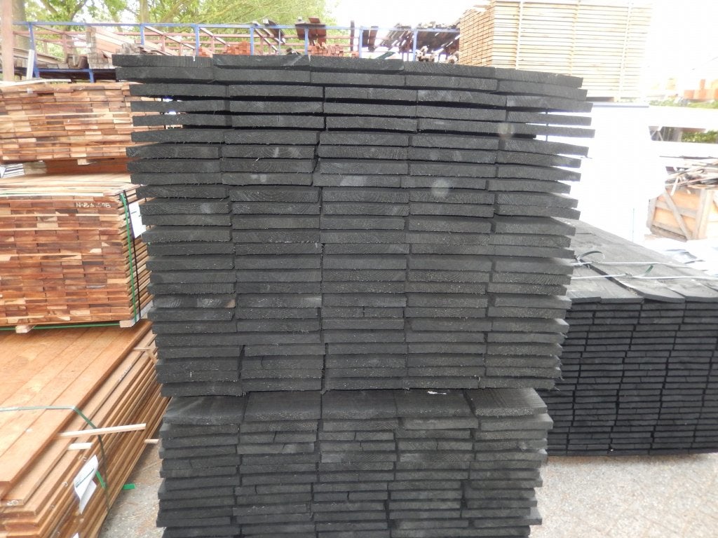 Douglas planken, zwart gespoten. Rechte planken! (*), Ophalen of Verzenden, Nieuw