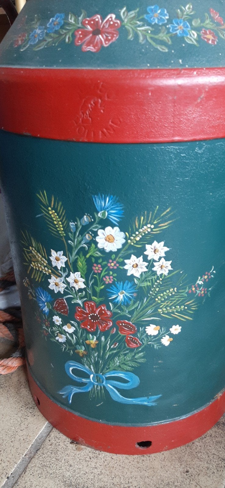 Decoratieve melkbus met bloemenmotief, Antiek en Kunst, Ophalen of Verzenden