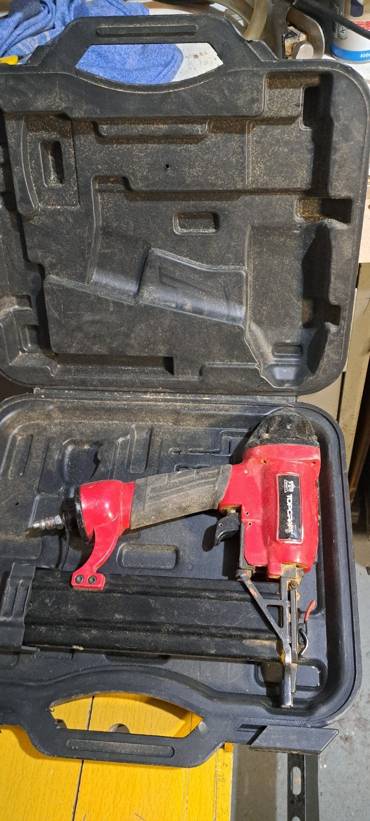 Tackernietmachine TOPCRAFT in koffer, Ophalen of Verzenden, Gebruikt, Tacker/nietmachine, Overige merken