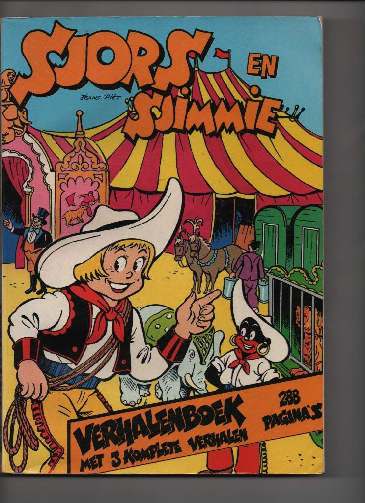 Frans Piet - Sjors en Sjimmie verhalenboek 3 verhalen - 1980, Gelezen, Eén stripboek, Ophalen of Verzenden, Frans Piët
