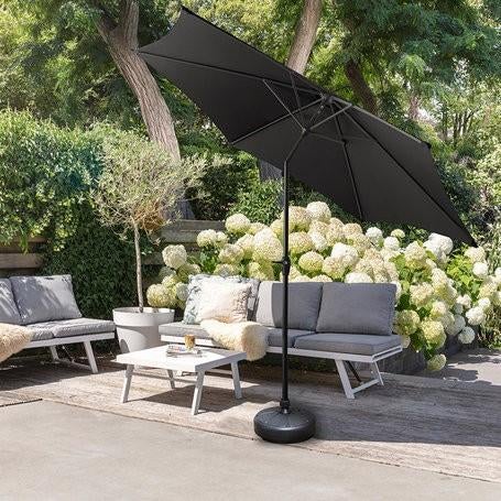 Nieuwe ronde parasol taupe & zwart Ø300 (gratis verzending), Tuin en Terras, Parasols, Ophalen of Verzenden, Nieuw, 2 tot 3 meter